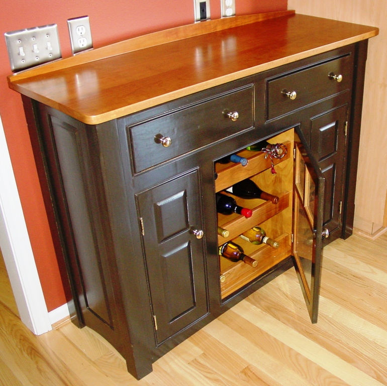Carlson cabinet with wine