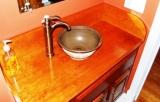 Vanity Sink Wood Top Small